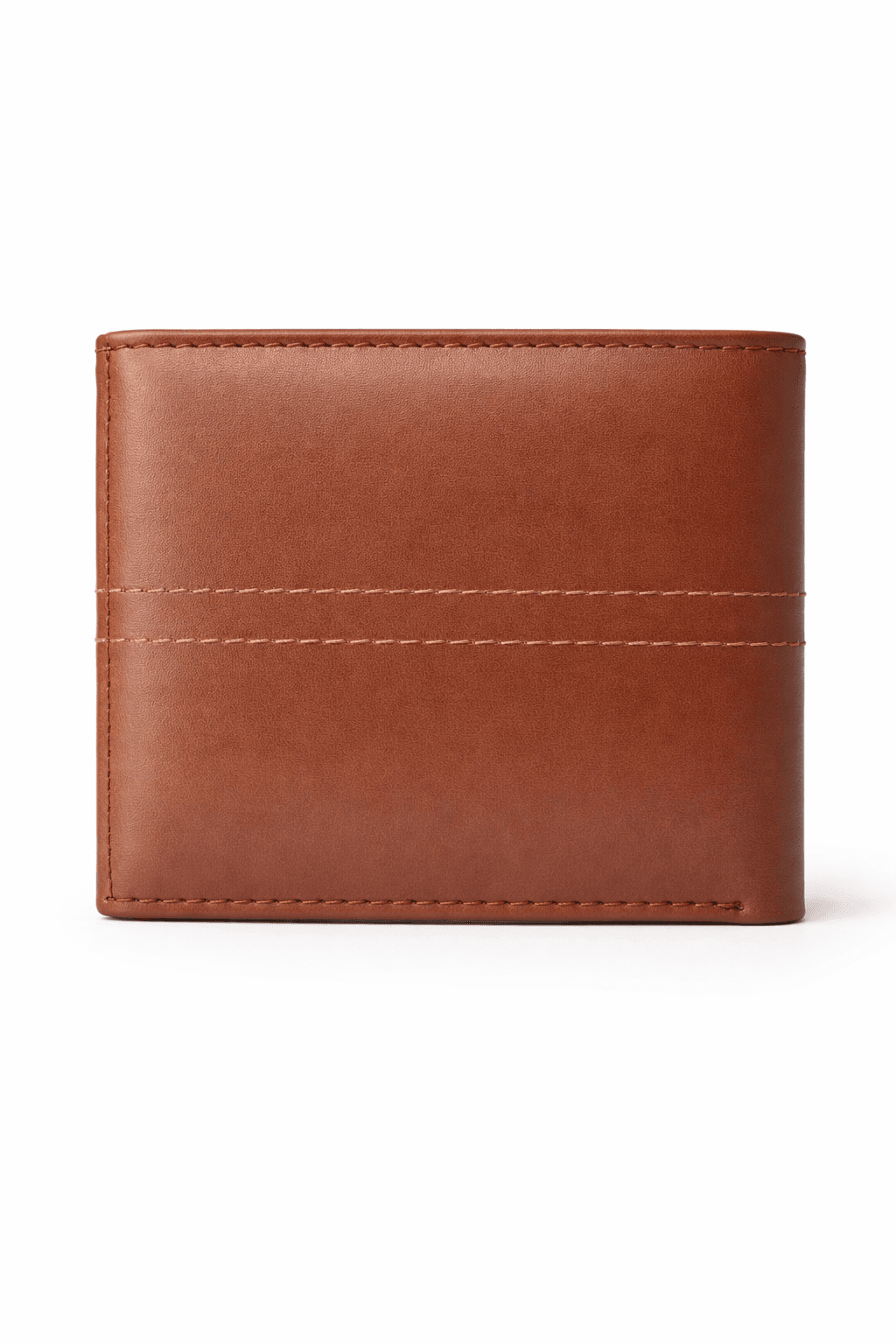men's bifold tan brown leather wallet