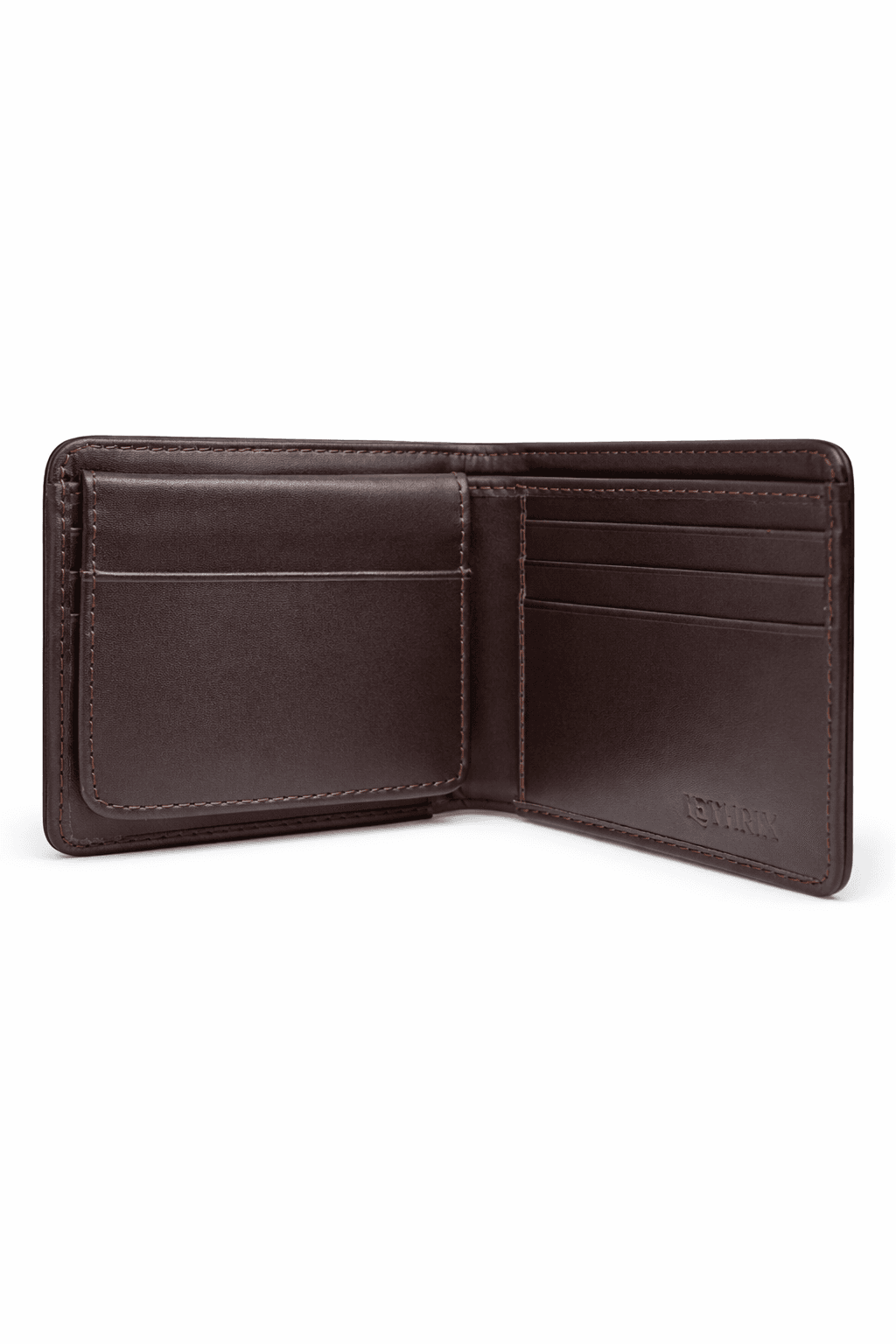 men's bifold classic brown leather wallet