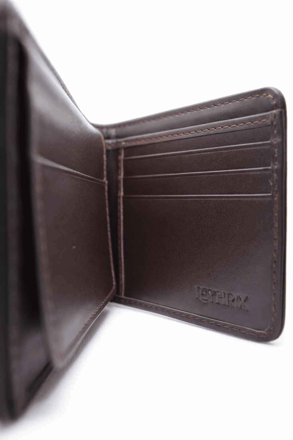men's bifold classic brown leather wallet