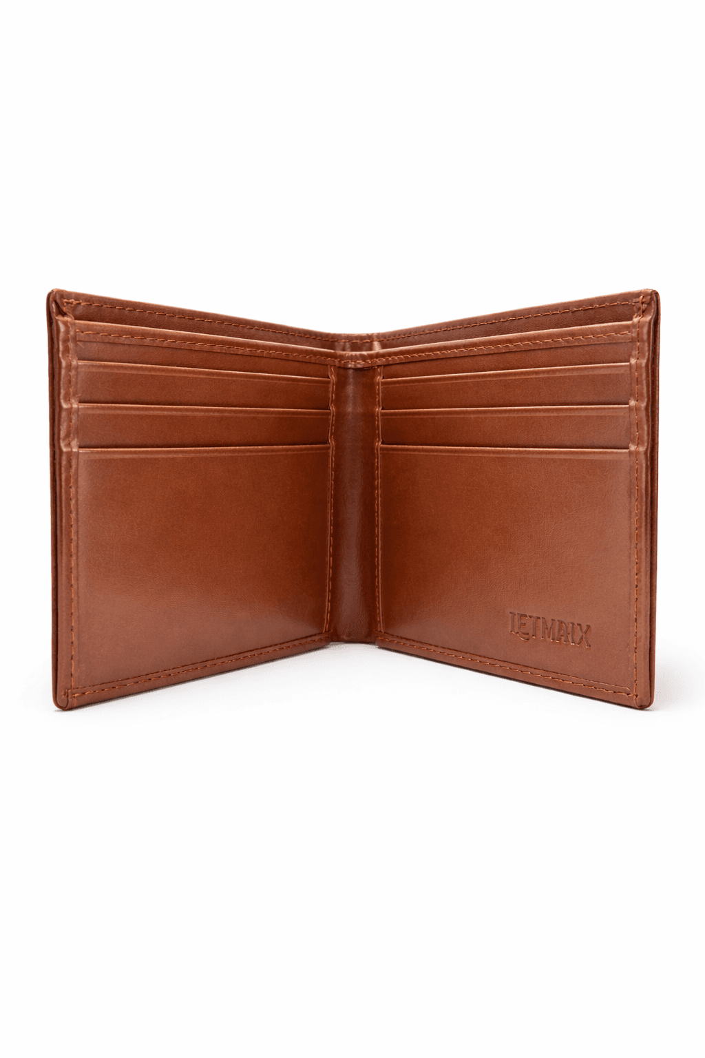 men's bifold tan brown leather wallet