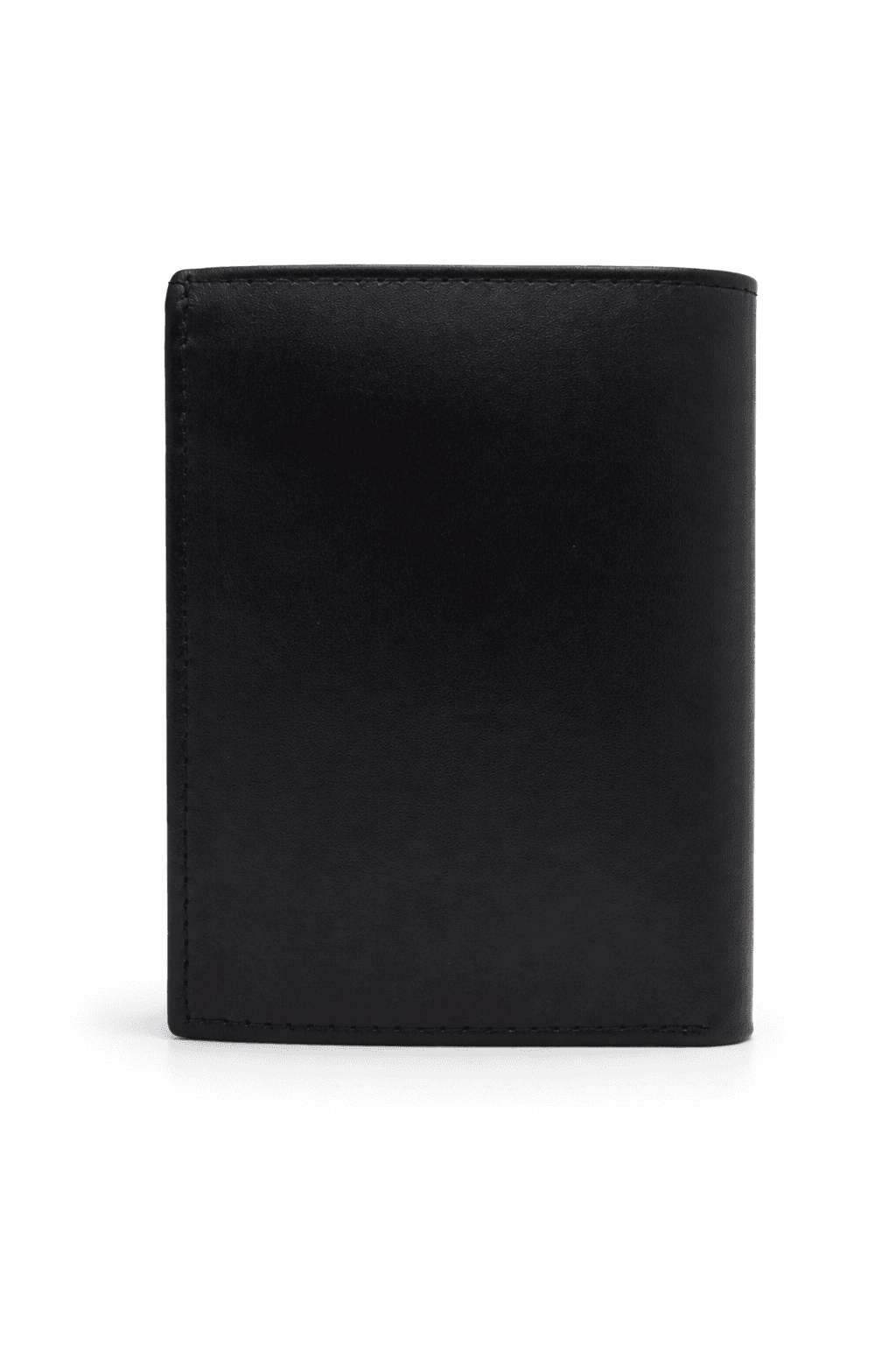 men's bifold black leather wallet with coin pocket