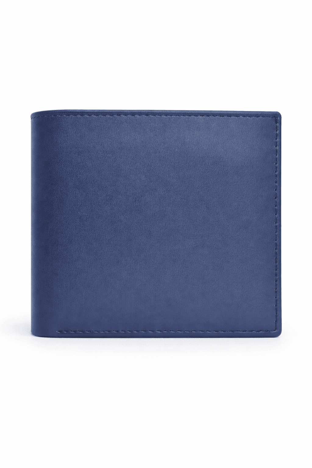 men's bifold navy blue leather wallet with coin pocket