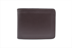 Brown leather wallet on a white background
